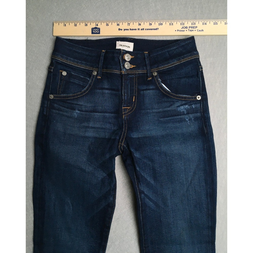 Y2K Inspired Hudson Beth Midrise Baby Boot Jeans Reverie Denim Dark Wash 26 NWT - Picture 3 of 8